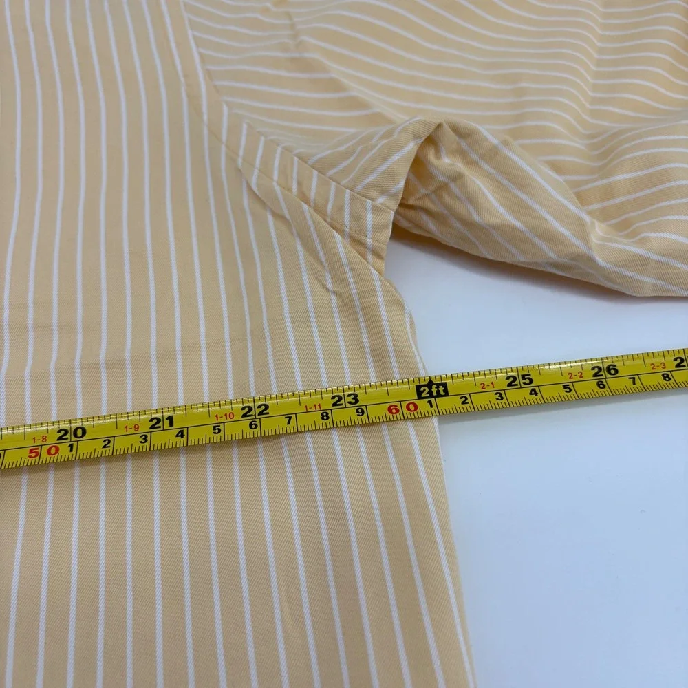 Banana Republic‎ Mens Classic Fit Striped Button Down Shirt XL 17-17 1/2Yellow